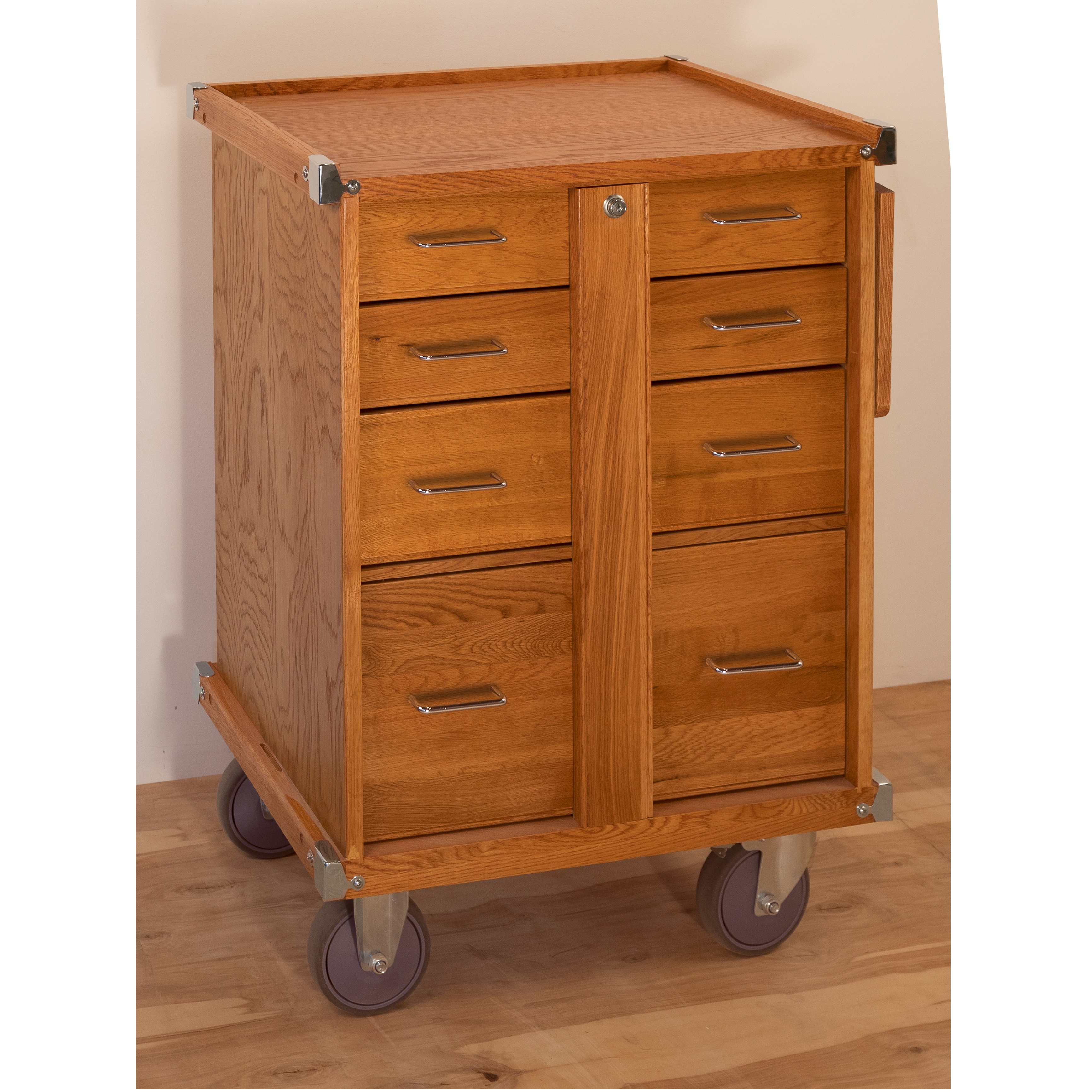 GerstnerOak 5-Drawer Roller Cabinet